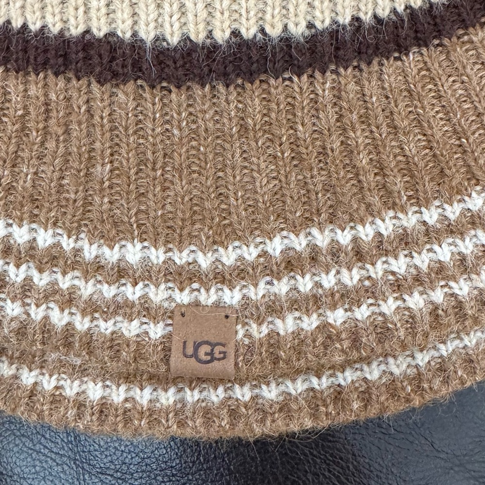 UGG Brown and Tan Knit Hat. #2 - Picture 6 of 10